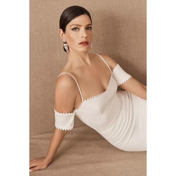 New Anthropologie BHLDN Adrian Dress by Dress The Population XXL 12/14 Off-White - Picture 4 of 8